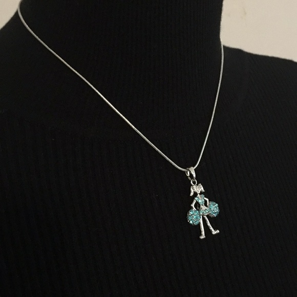 Vintage Silver Tone Cheerleader Necklace - Picture 5 of 5